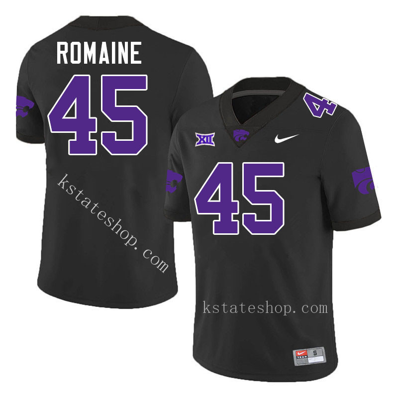 Austin Romaine Kansas State Jersey,Kansas State Wildcats #45 Austin Romaine Jersey Youth-Black